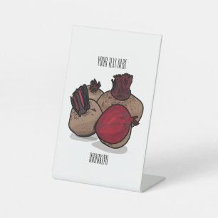Signe De Table Illustration de dessin sur la betterave