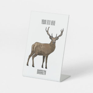 Signe De Table Illustration de dessin sur le cerf
