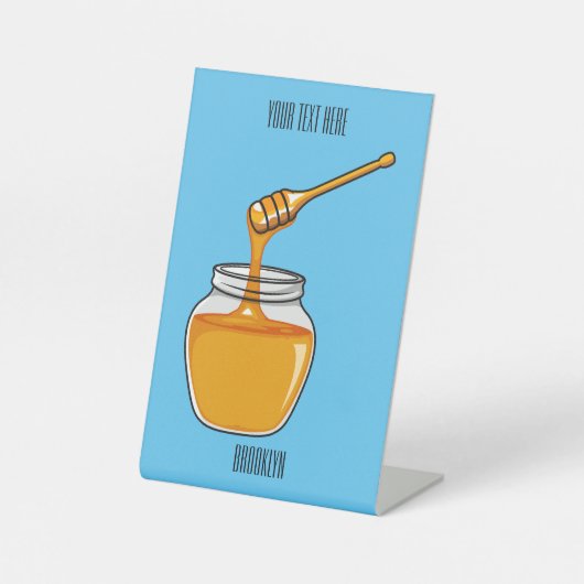 Signe De Table Illustration de dessin sur le miel (Recto)