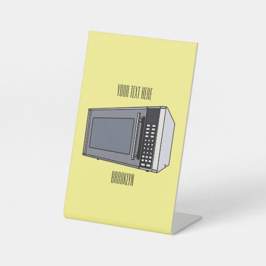 Signe De Table Illustration de dessin sur micro-ondes (Recto)