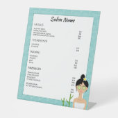 Signe De Table Illustration de femme spa - Menu professionnel Spa (Recto)