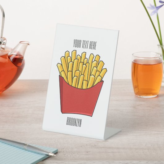 Signe De Table Illustration de frites (In SItu)