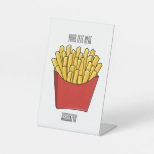 Signe De Table Illustration de frites