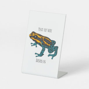 Signe De Table Illustration de grenouille taureau de dessin animé