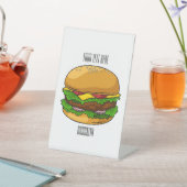 Signe De Table Illustration de Hamburger (In SItu)