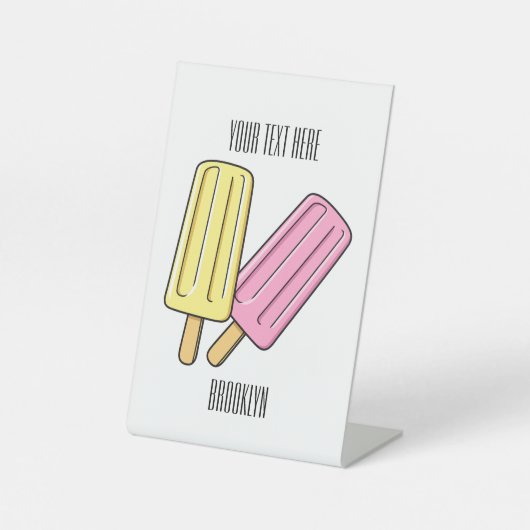 Signe De Table Illustration de Ice pop (Recto)