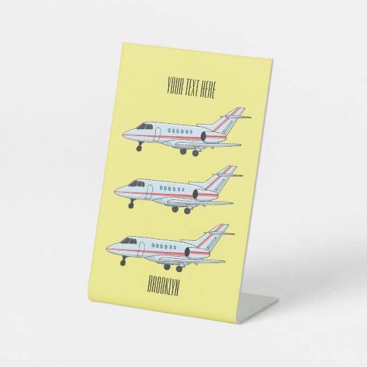 Signe De Table Illustration de jet privé (Recto)