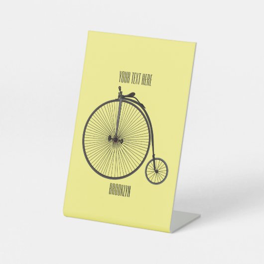 Signe De Table Illustration de la bande dessinée de vélo à grande (Recto)