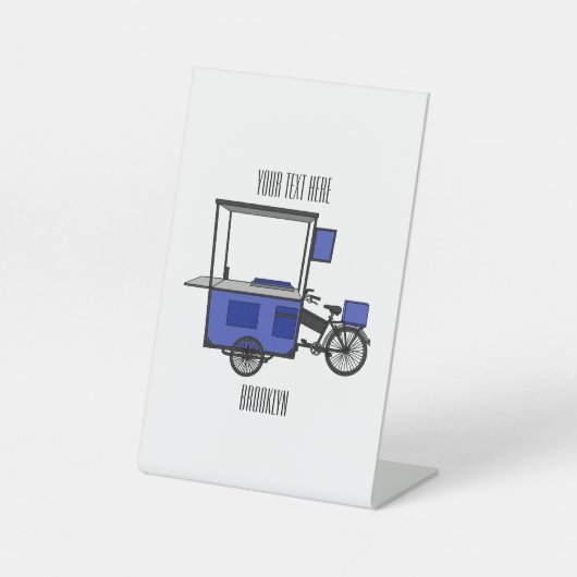 Signe De Table Illustration de la charrette alimentaire (Recto)