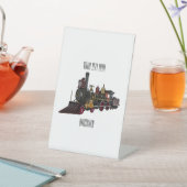 Signe De Table Illustration de la locomotive à vapeur (In SItu)