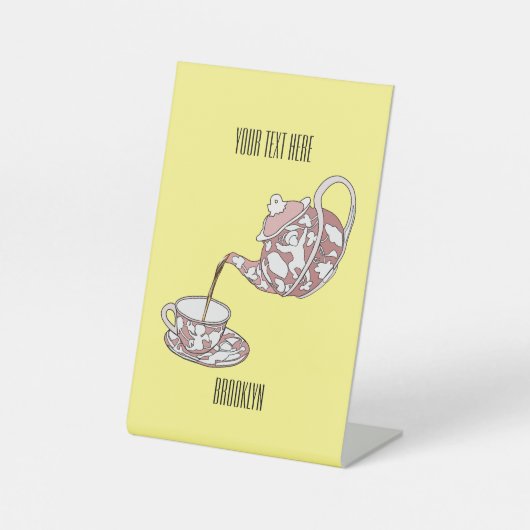 Signe De Table Illustration de la série Teacup (Recto)