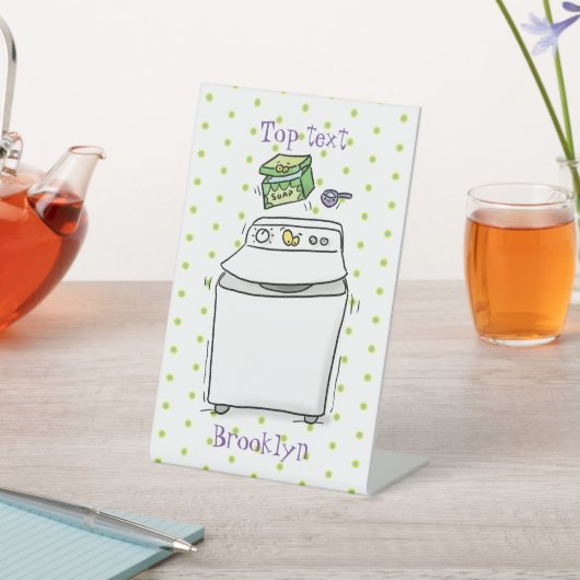 Signe De Table Illustration de lave-linge mignonne (In SItu)
