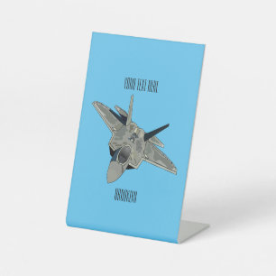 Signe De Table Illustration de l'avion de chasse