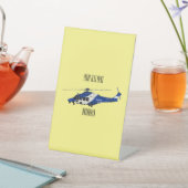 Signe De Table Illustration de l'hélicoptère de police (In SItu)