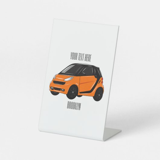 Signe De Table Illustration de micro-voiture (Recto)