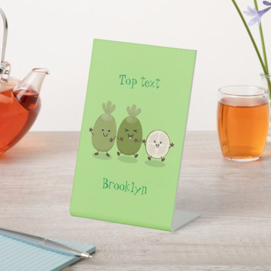 Signe De Table Illustration de mignonne guava feijoa (In SItu)