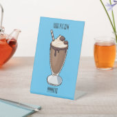 Signe De Table Illustration de milk-shake au chocolat (In SItu)