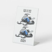 Signe De Table Illustration de motoneige (Recto)