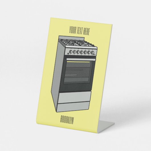 Signe De Table Illustration de poêle électrique (Recto)