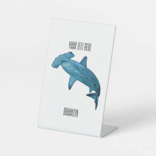 Signe De Table Illustration de requin marteau