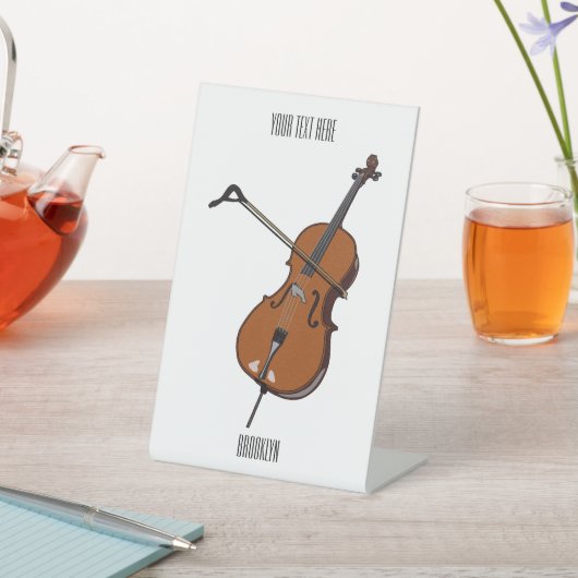 Signe De Table Illustration de violoncelle (In SItu)