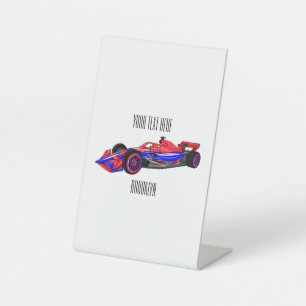 Signe De Table Illustration de voiture de course professionnelle