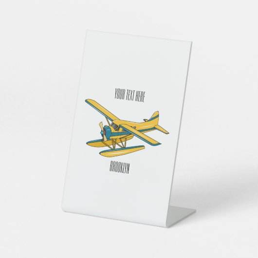 Signe De Table Illustration d'hydravion (Recto)