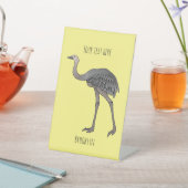 Signe De Table Illustration d'oiseau de rhée (In SItu)
