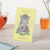 Signe De Table Illustration drôle de mammouth laineux (In SItu)