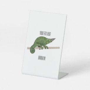 Signe De Table Illustration du caméléon de Jackson