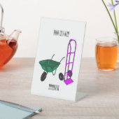 Signe De Table Illustration du chariot à roues et du chariot à ma (In SItu)