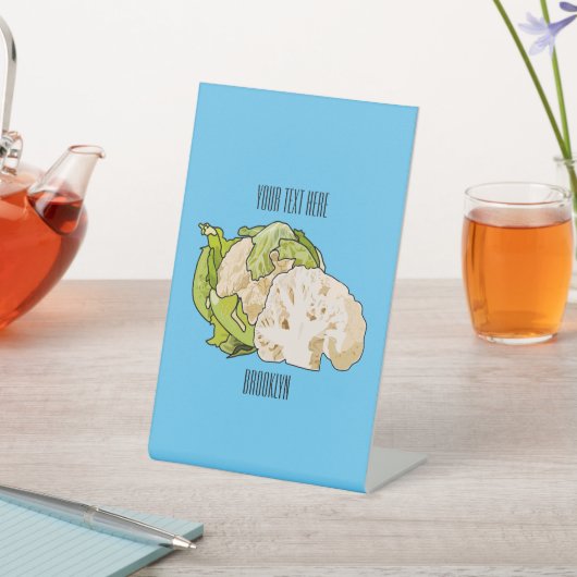 Signe De Table Illustration du chou-fleur (In SItu)