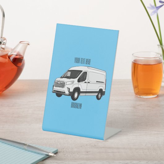 Signe De Table Illustration du fourgon de livraison (In SItu)