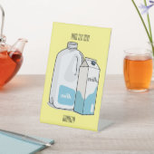 Signe De Table Illustration du lait (In SItu)