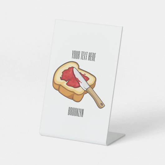 Signe De Table Illustration du pain et de la confiture (Recto)