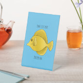 Signe De Table Illustration du poisson-tang jaune (In SItu)