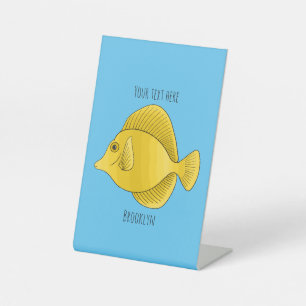 Signe De Table Illustration du poisson-tang jaune