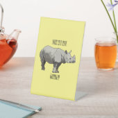 Signe De Table Illustration du rhinocéros de Javan (In SItu)