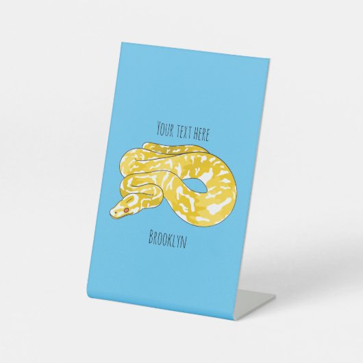 Signe De Table Illustration du serpent python birman (Recto)