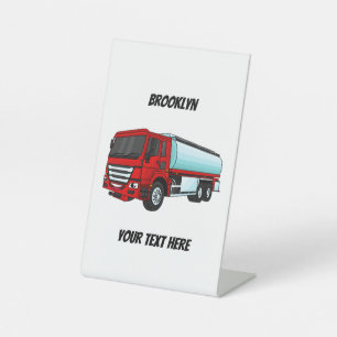 Signe De Table Illustration du transport de carburant par camion-