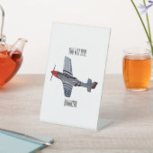Signe De Table Illustration d'un avion de chasse-bombardier (In SItu)