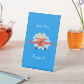 Signe De Table Illustration d'un avion rouge volant mignon (In SItu)