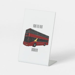 Signe De Table Illustration d'un bus à deux étages