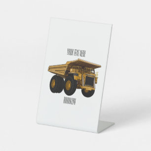 Signe De Table Illustration d'un camion à grande échelle