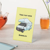 Signe De Table Illustration d'un campervan heureux (In SItu)