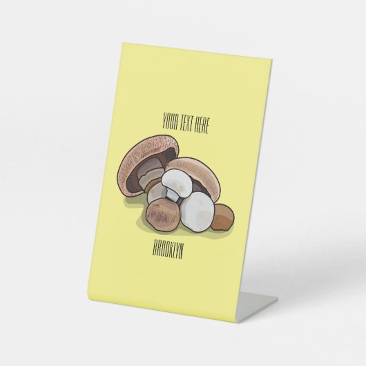 Signe De Table Illustration d'un champignon (Recto)