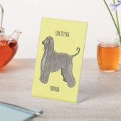 Signe De Table Illustration d'un chien hound afghan (In SItu)