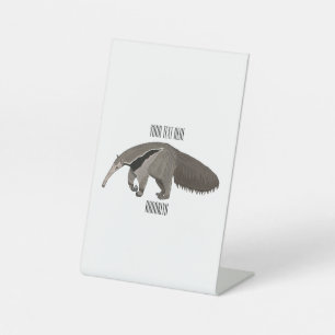 Signe De Table Illustration d'un dessin animé d'Anteater