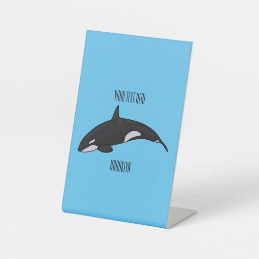 Signe De Table Illustration d'une baleine tueuse (Recto)
