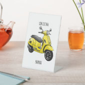 Signe De Table Illustration d'une moto cyclable (In SItu)